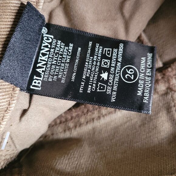 Blanknyc Barrel Baggy Ankle Jeans Size 26 Taupe Bowery Balloon 100% Cotton Nwt - Picture 6 of 8